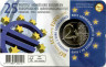 Монета. Бельгия. 2 евро 2019 год. 25 лет Европейскому валютному институту. Коинкарта Belgique.
