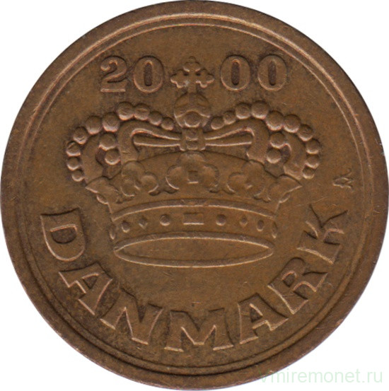 Монета. Дания. 50 эре 2000 год.