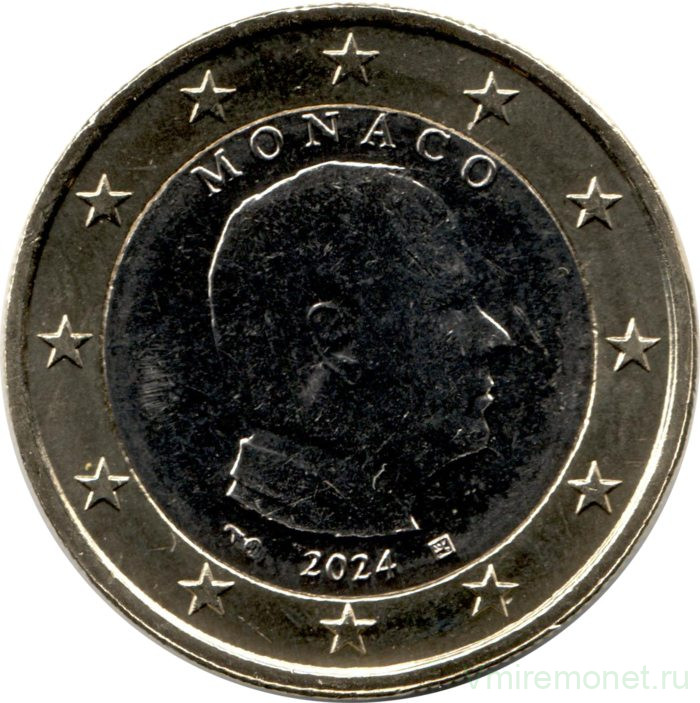 Монета. Монако. 1 евро 2024 год.