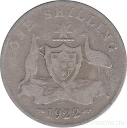 Монета. Австралия. 1 шиллинг 1922 год.