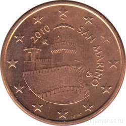 Монета. Сан-Марино. 5 центов 2010 год.
