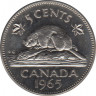 Монета. Канада. 5 центов 1965 год. ав.