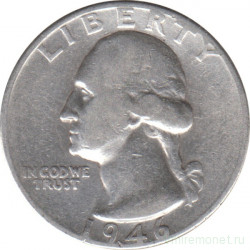 Монета. США. 25 центов 1946 год.
