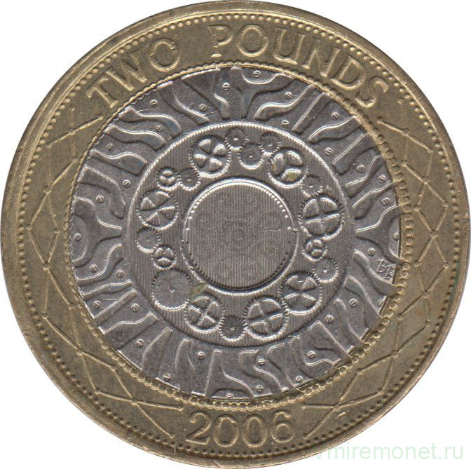 Монета. Великобритания. 2 фунта 2006 год.