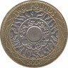 Монета. Великобритания. 2 фунта 2006 год. ав.