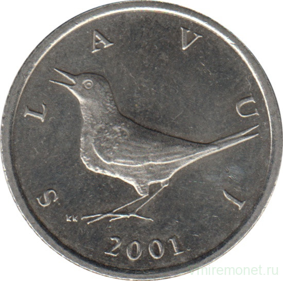 Монета. Хорватия. 1 куна 2001 год.