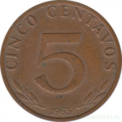 Монета. Боливия. 5 сентаво 1965 год.