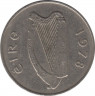 Монета. Ирландия. 10 пенсов 1978 год. ав.