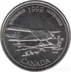 Монета. Канада. 25 центов 1999 год. Миллениум - ноябрь 1999. 
