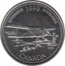 Монета. Канада. 25 центов 1999 год. Миллениум - ноябрь 1999.  ав.