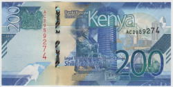Банкнота. Кения. 200 шиллингов 2019 год.