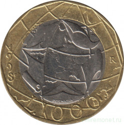 Монета. Италия. 1000 лир 1998 год. Евросоюз.