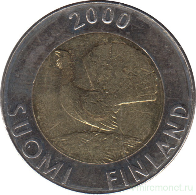Монета. Финляндия. 10 марок 2000 год.