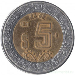 Монета. Мексика. 5 песо 1998 год. 