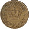Монета. Дания. 2 кроны 1940 год.