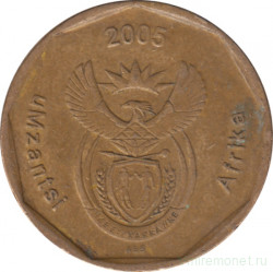 Монета. Южно-Африканская республика (ЮАР). 50 центов 2005 год.