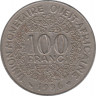 Монета. Западноафриканский экономический и валютный союз (ВСЕАО). 100 франков 1996 год. ав.