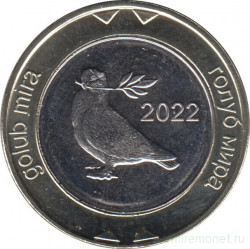 Монета. Босния и Герцеговина. 2 конвертируемые марки 2022 год.