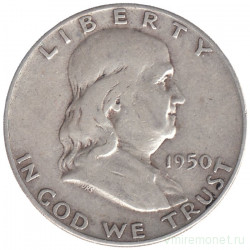 Монета. США. 50 центов 1950 год. Франклин.