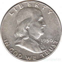 Монета. США. 50 центов 1950 год. Франклин.