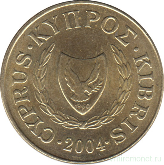 Монета. Кипр. 5 центов 2004 год.