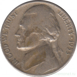 Монета. США. 5 центов 1953 год.