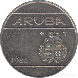 Монета. Аруба. 25 центов 1986 год.