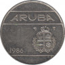 Монета. Аруба. 25 центов 1986 год. ав.