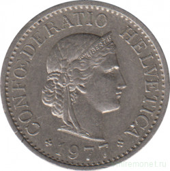 Монета. Швейцария. 10 раппенов 1977 год.