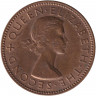 Монета. Новая Зеландия. 1/2 пенни 1953 год.