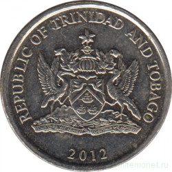 Монета. Тринидад и Тобаго. 25 центов 2012 год.