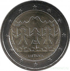 Монета. Литва. 2 евро 2018 год. Праздник песни.