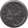 Монета. Канада. 25 центов 2016 год. ав.