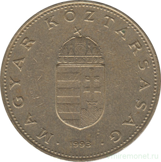 Монета. Венгрия. 100 форинтов 1993 год.