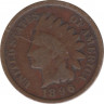 Монета. США. 1 цент 1896 год. ав.