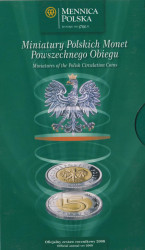 Монеты. Польша. Набор миниатюрных разменных монет в буклете. 2008 год.