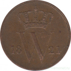 Монета. Нидерланды. 1 цент 1821 год.