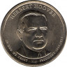Монета. США. 1 доллар 2014 год. Президент США № 31, Герберт Гувер.