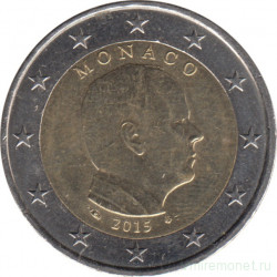 Монета. Монако. 2 евро 2015 год.