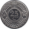 Монета. Нидерландские Антильские острова. 25 центов 1989 год. ав.