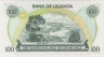 Банкнота. Уганда. 100 шиллингов 1973 год. Тип 9c. рев.