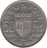 Монета. Реюньон. 50 франков 1962 год. ав.