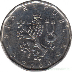 Монета. Чехия. 2 кроны 2004 год.