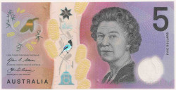 Банкнота. Австралия. 5 долларов 2016 год.