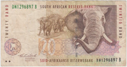 Банкнота. Южно-Африканская республика (ЮАР). 20 рандов 1993 - 1999 года. Тип 124а.