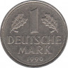  Монета. ФРГ. 1 марка 1990 год. Монетный двор - Гамбург (J). ав.