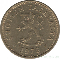 Монета. Финляндия. 10 пенни 1973 год.