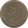 Аверс. Монета. Финляндия. 10 пенни 1973 год.