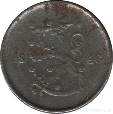 Монета. Финляндия. 50 пенни 1946 год.