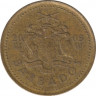 Монета. Барбадос. 5 центов 2005 год. ав.